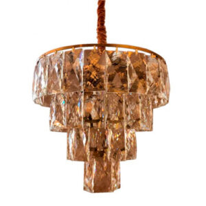 Lustre de Cristal Redondo 4 Andares Moderno