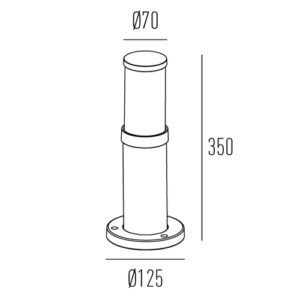 Mini Poste Balizador Ulhal com LED Integrado