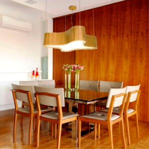 Pendente Ameba de Madeira 4 Pontas