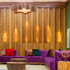 Pendente Ameba de Madeira Barcelona 9 Pontas