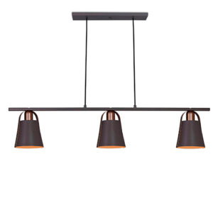 Pendente Metálico Mataro Industrial Triplo Trilho