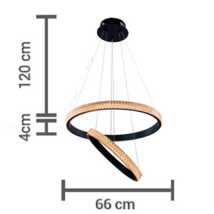 Pendente Moderno Anell Duplo - LED Integrado