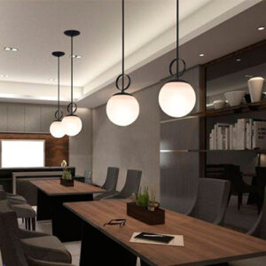 Pendente Moderno Argola com Globo de Vidro