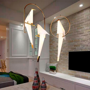 Pendente Moderno Ave Dobradura com 2 Pássaros – LED Integrado