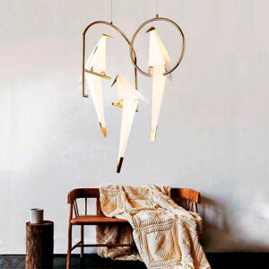 Pendente Moderno Ave Dobradura com 2 Pássaros – LED Integrado