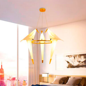 Pendente Moderno Ave Dobradura com 3 Pássaros – LED Integrado