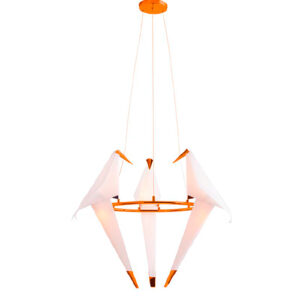 Pendente Moderno Ave Dobradura com 3 Pássaros – LED Integrado