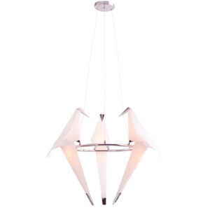 Pendente Moderno Ave Dobradura com 3 Pássaros – LED Integrado