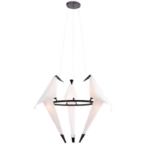 Pendente Moderno Ave Dobradura com 3 Pássaros – LED Integrado