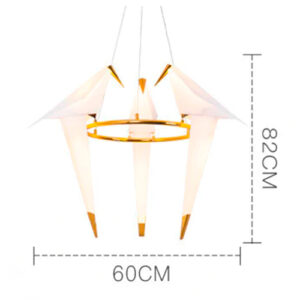 Pendente Moderno Ave Dobradura com 3 Pássaros – LED Integrado