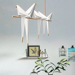 Pendente Moderno Ave Dobradura com 5 Pássaros – LED Integrado