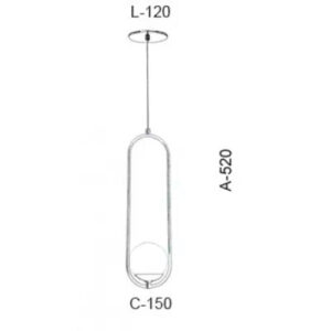 Pendente Moderno Elo com 1 Globo