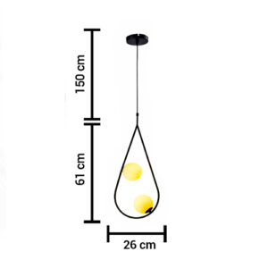 Pendente Moderno Gota La vile Duo com Globo de Vidro