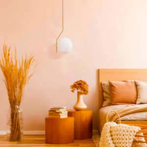 Pendente Moderno Haste com Globo de Vidro Caseres