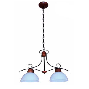 Pendente Rústico Requintado Duplo com Vidro