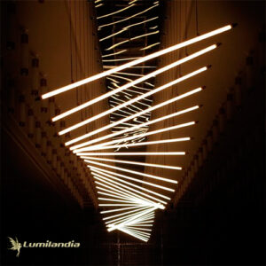 Pendente Tubular para 2 Lâmpadas Tubo LED 1 Canopla