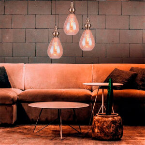 Pendente de Vidro Antique Bronze com Vidro