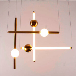 Pendentes LED Trapez Tubo e Globo Metálico – LED Integrado