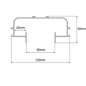 Perfil de Alumínio Extrusado para Duas Fitas de Led1