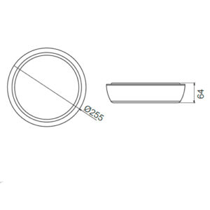 Plafon Drops Redondo 2 Lampadas