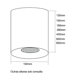Plafon de Sobrepor Conduir Tubo