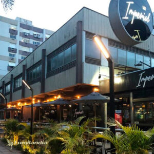 Poste de Jardim Pétala Minimalista Ludwig para Lâmpada Tubo LED - Inclinado 45° Graus