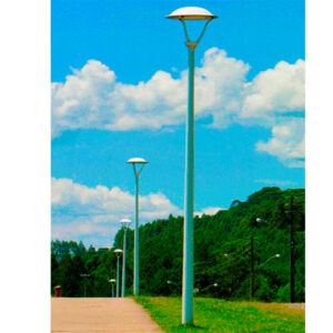 Poste de Luz Urbano Ilha Redondo com Módulo de LED INTEGRADO