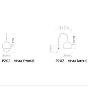 arandela-braco-curvo-metal-cromada-dimensoes