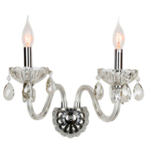 Arandela Interna Clássica Dupla Maria Thereza com Cristais