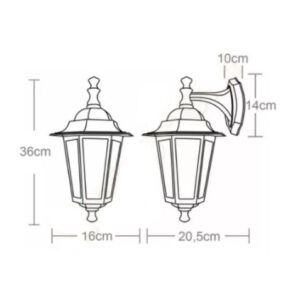 arandela-lanterna-sextavada-classica-com-vidro-dimensoes