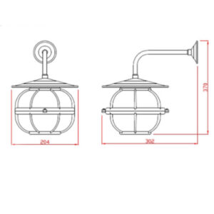 arandela-navio-externa-classica-globo-com-grade-dimensoes