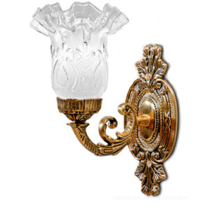 arandela_bronze_barrocó_tulipa_cristal