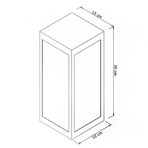 arandela_retangular_reta_tamanho