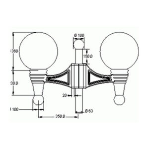cabeca-para-poste-com-globo-esfera-transparente-duplo-medidas