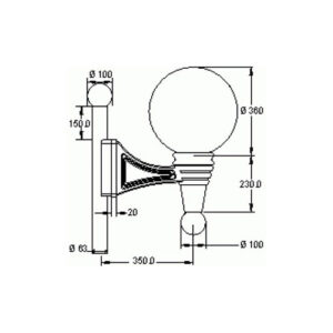 cabeca-para-poste-com-globo-esfera-transparente-medidas