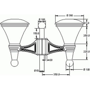 cabeca-para-poste-conica-duplo-sem-difusor-medidas