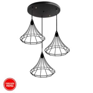 conjunto-pendente-aramado-preto-tom-dixon-3-iguais-hat-canopla-redonda