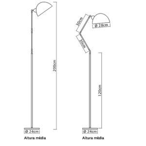 luminaria-de-chao-articulada-rourell-com-cupula-de-metal-redonda-cobre-dimensoes