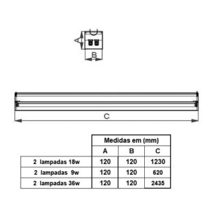 luminaria-de-sobrepor-arandela-com-difusor-em-acrilico-para-lampada-tubo-led-dimensoes