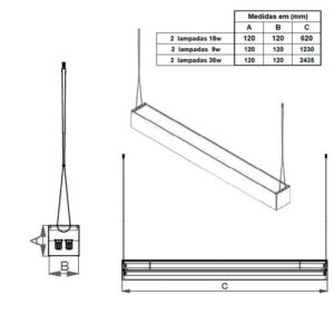 luminaria-de-sobrepor-pendente-com-difusor-em-acrilico-para-lampada-tubo-led-dimensoes