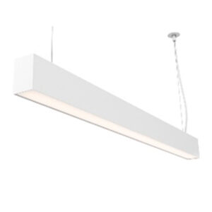 Luminária de Sobrepor Pendente Retangular com Difusor em Acrílico