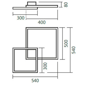 luminaria-de-sobrepor-plafon-moderno-quadrados-castel-led-integrado-dimensoes