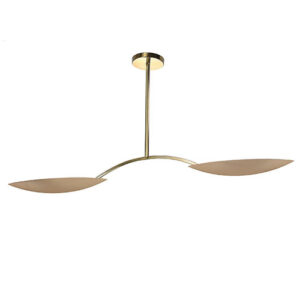 Luminária de Sobrepor Plafon Moderno Aracado com 2 Pratos LED Integrado