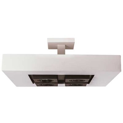 Luminária de Sobrepor Plafon com 4 Spots no Centro