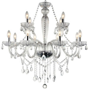 Lustre Candelabro Angel 12 Braços com Cristais