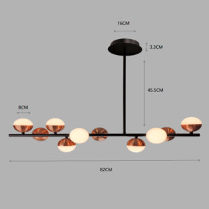 lustre-moderno-linear-com-10-globos-espiral-preto-e-cobre-led-integrado-dimensoes