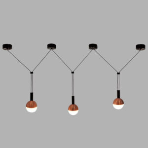 Lustre Moderno Pendentes com Globos de Vidro - LED INTEGRADO