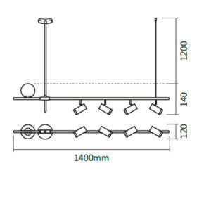 lustre-pendente-moderno-gran-4-spots-direcionais-1-globo-de-vidro-dimensoes