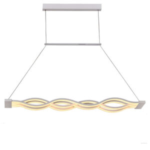 Lustre Moderno Onda Entrelaçado – LED Integrado