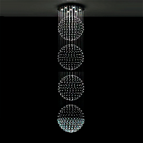 Lustre de Cristal com 4 Esferas